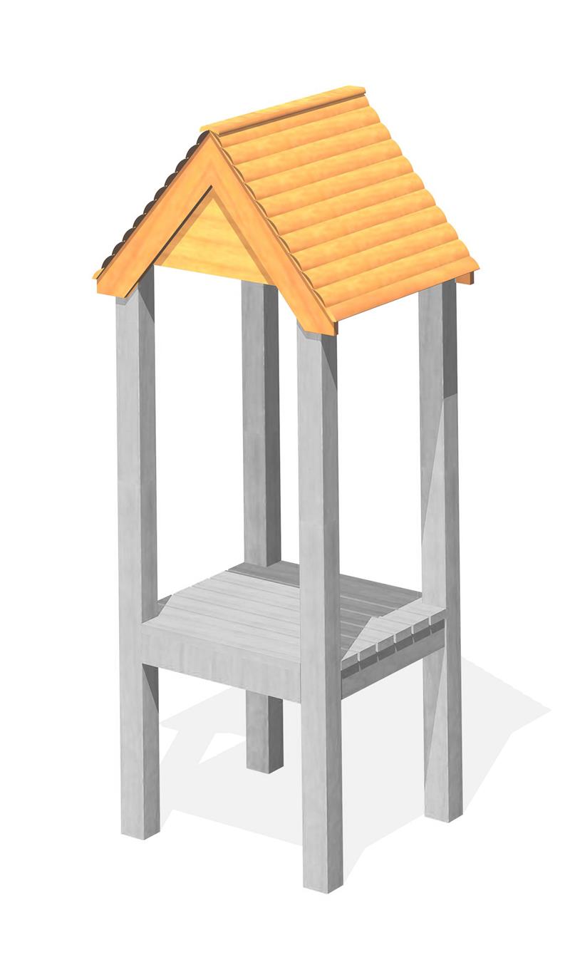 Technical render of a Tower Roof